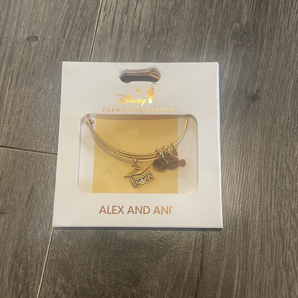 💜Disney Parks Class of 2022 Alex and Ani Parks Collection bracelet with charms - Picture 2 of 3